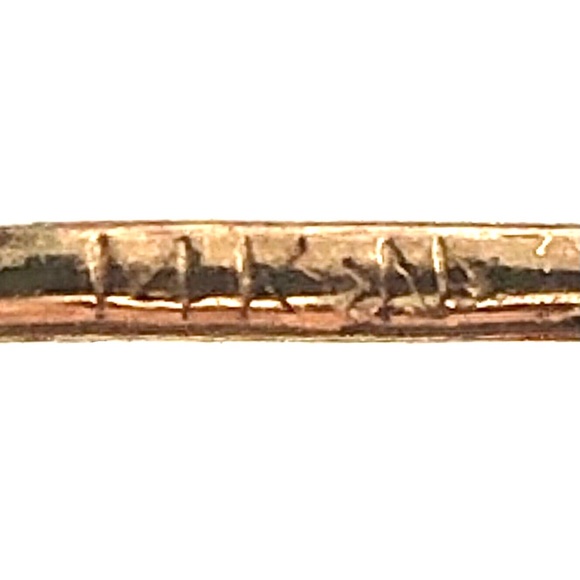 Vintage 14K Gold Twisted Hoop Earrings Two Tone Twist Hoops Rhodium Plated 0.75” - Picture 4 of 4